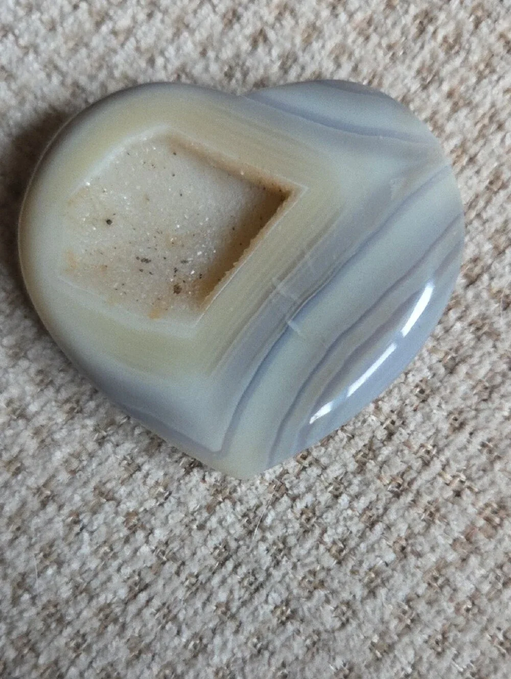 Brazilian Agate - Polished Heart Stone